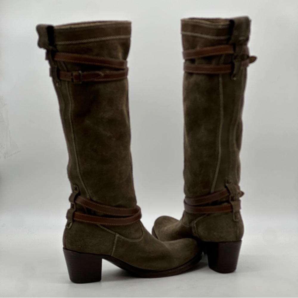 Frye Jane Strappy Suede Boots. Size 9 - Picture 9 of 10